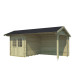 Outdoor Life Products | Tuinhuis met Overkapping Kenzo 540 x 300 | Geïmpregneerd | Olijfgroen 210217-01